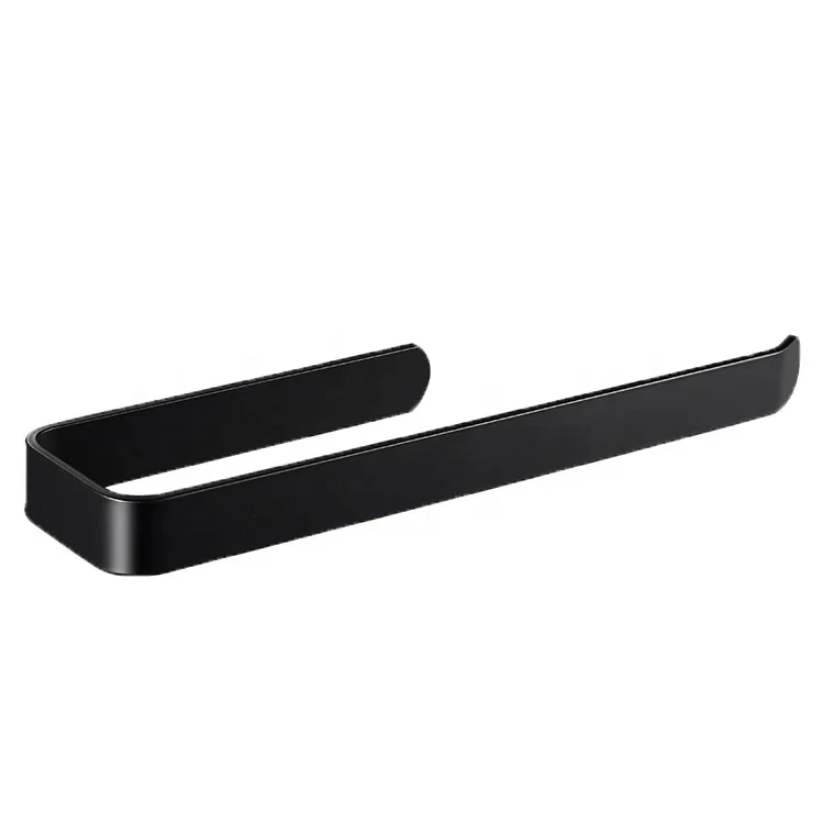 Средний металлический без сверления клейкий кухонный держатель гвоздей для ванной комнаты черный направляющий полотенец