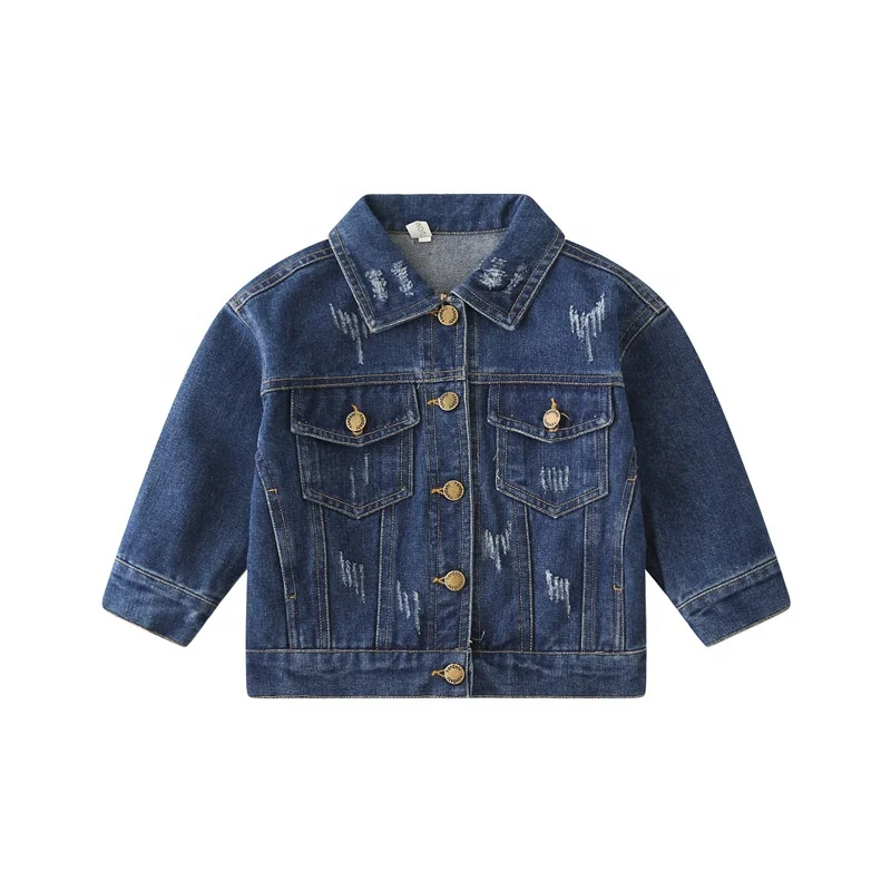 autumn toddler denim jacket for girl baby printed dots cowboy coats spring kids outwear jean boys jacket cheap coat
