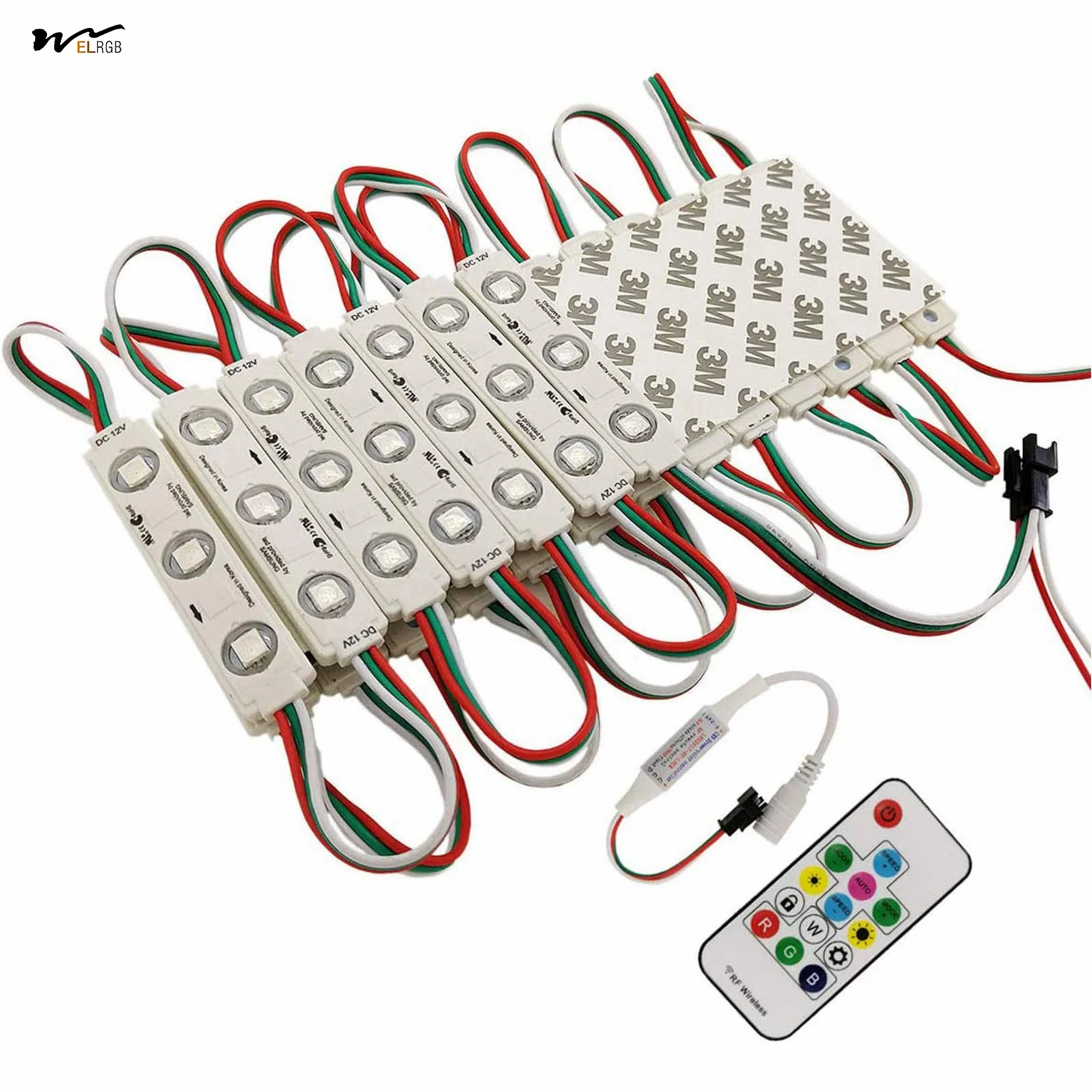 RGB LED Module Lights DC 12V SMD Addressable Dream Color RGB LED Module Waterproof IP65 LED Storefront Lights