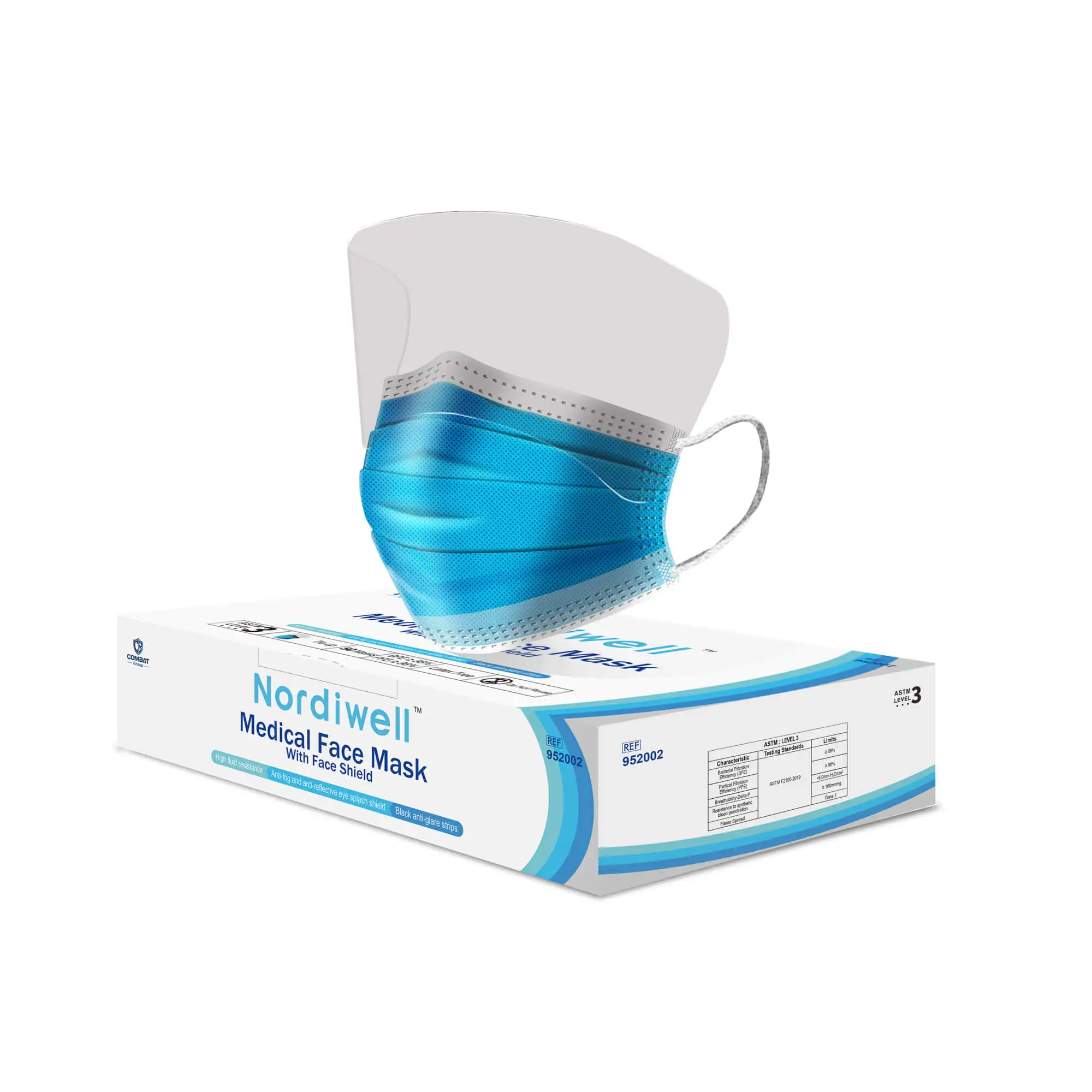 
 astm Level 3 mask   Medical mask with shield Disposable Meltblown Fabric mask  