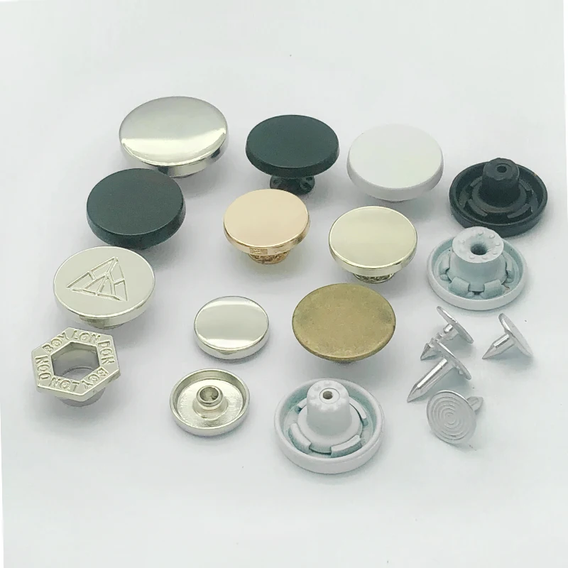 Custom Fashion Designer Large Sew Gold custom metal snap pink pearl mushroom tack button