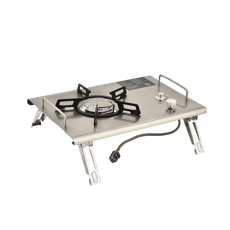 Outdoor Portable Stainless Steel Bbq Tabletop Cooking Stove Folding Burner Igt Camping Stoves Picnic Cooker Camping Gas Stove