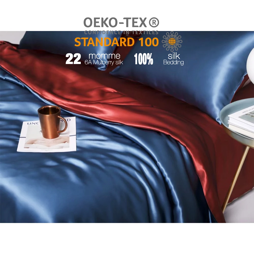 New Design Simple Style Silk Duvet Cover Washable 100% Natural Mulberry silk bedding set luxury