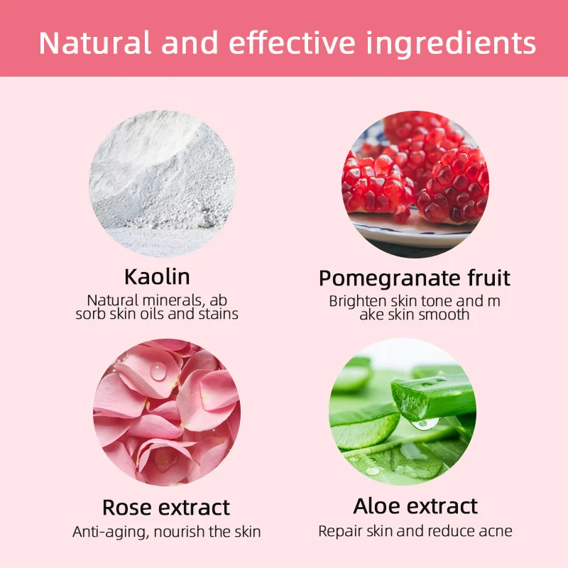 whitening and nourishing red pomegranate dead sea mud mask skin care manufacture
