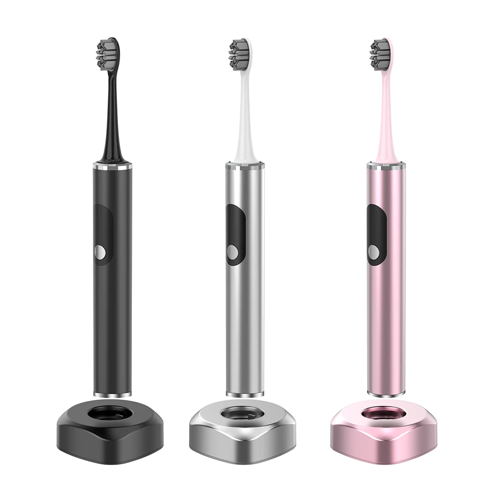 2023 luxury LED wireless alloy ultra sonic smart electric toothbrush whitening teeth ultrasonic toothbrush for adult