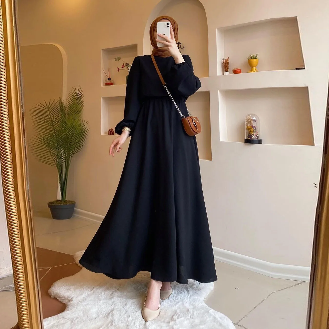 Islamic Clothing Dubai Robe abaya long skirts tunics dress for women muslim casual cheap