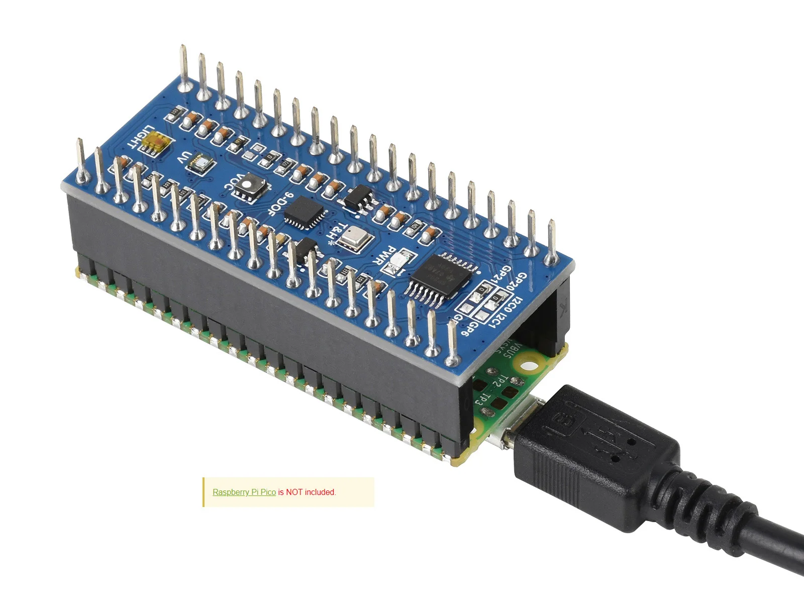 Waveshare Environment Sensors Module for Raspberry Pi Pico I2C Bus