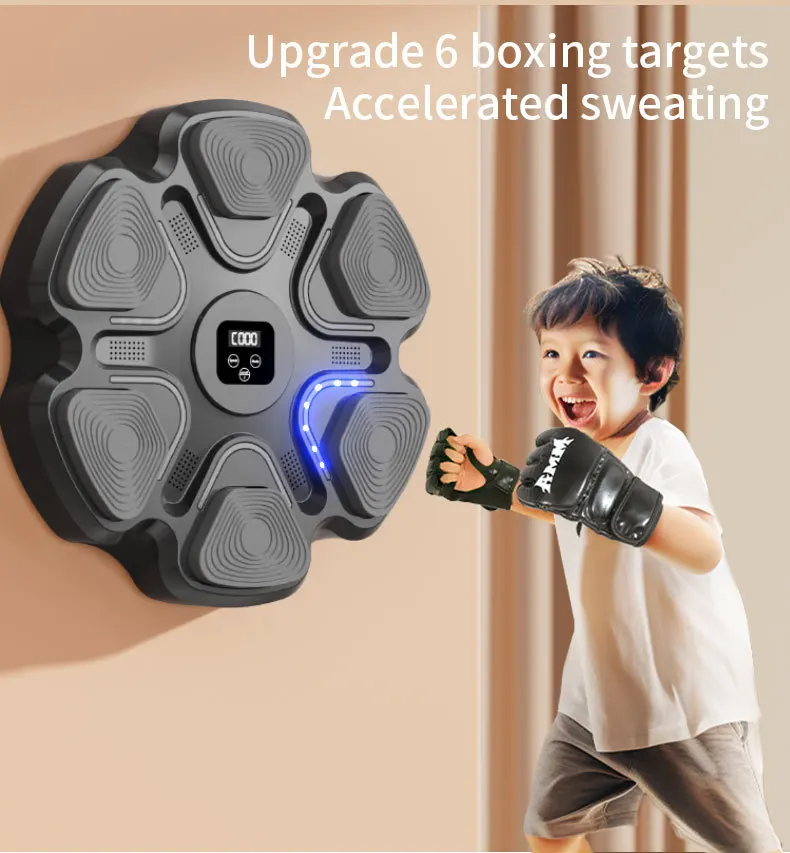 Smart Punching Boxing Electronic Music Machine Home Fitness Sports Adult Kid Training Arm Strength Mini Bxing Machine