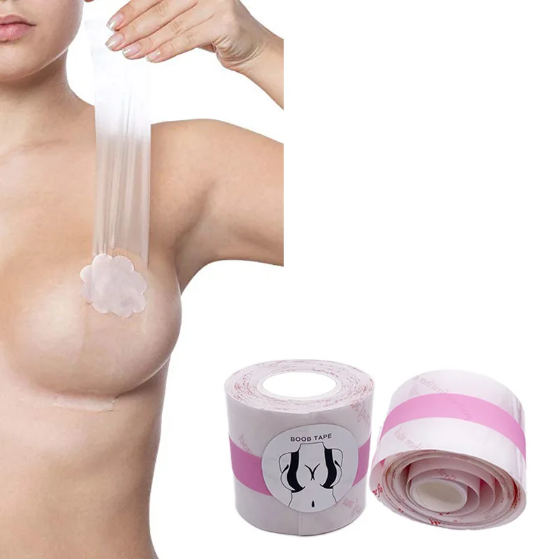 Custom Box CE Comfortable Waterproof Adhesive Plus Size Roll Cover Booby tape Lift Lifter Nipple Bra Breast Tape Lifting Boob