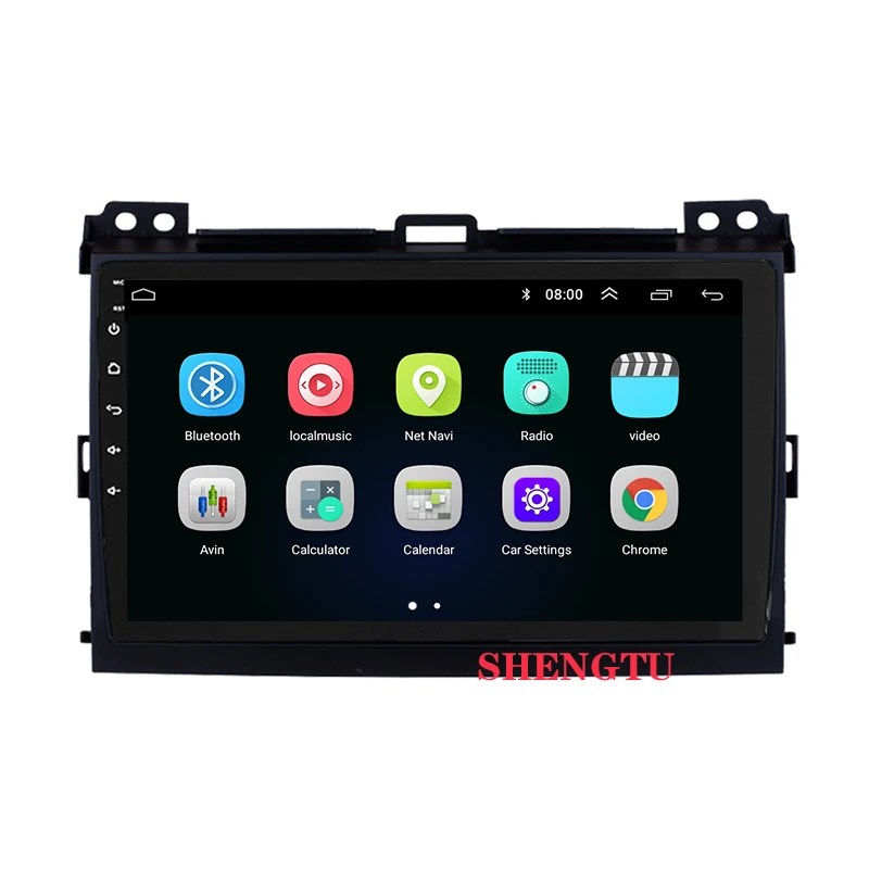 2 din Android 9.1 car radio player FOR Toyota LAND CRUISER Prado 120 2003-2009  Intelligent system Multimedia Navigation