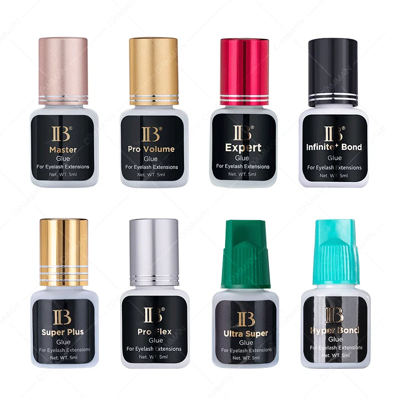 I-Beauty Ultra Super Glue 5ml Customize Individual Fast Drying Llash Extensions Green Lip IB Eyelash Glue Private Label OEM ODM