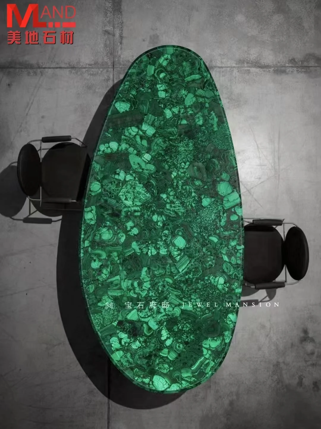 Factory direct sales customized emerald malachite furniture dining table wash basin conference table coffee table