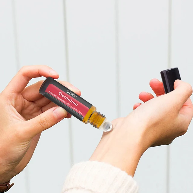 Bulk Premium Skin Direct Care Oil 10ml Geranium Roll On Aromatherapy Essential Oil For Body Massage