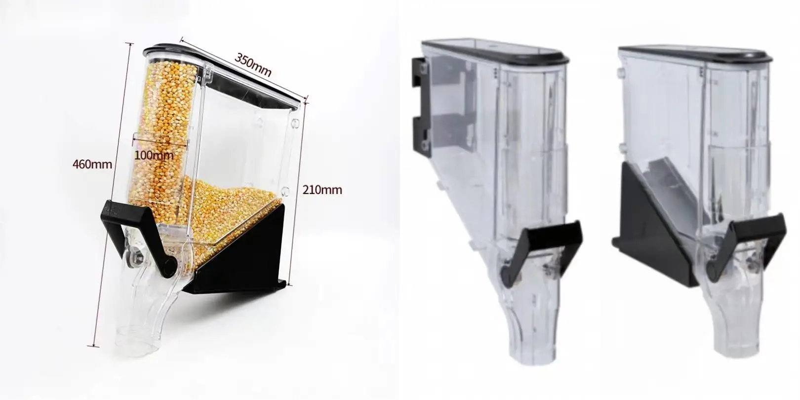 supermarket display plastic gravity bin dispensadores de granos grain dispenser for bulk foods