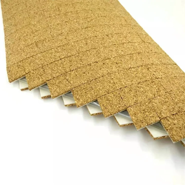 Glass Protecting 25*25*5+1mm Adhesive Backed Cork Separator Edge Protector Pads Cork With Cling Foam