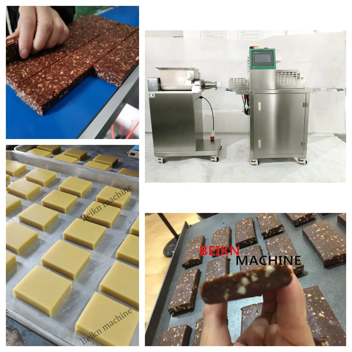Chocolate Protein Bar Making Machine Date Paste Bar Making Machine Fruit Bar Extruder And Cutting Machine Factory Price