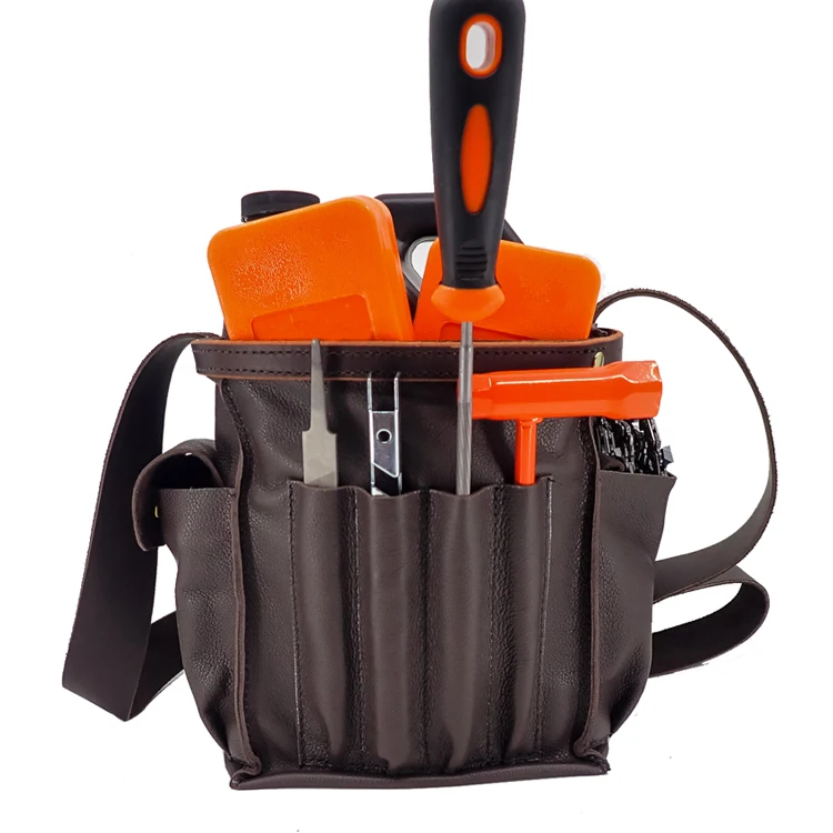 Custom Leather Chainsaw Bar Oil Tool Tote Carry Bag Chainsaw Accessory Tool Bag