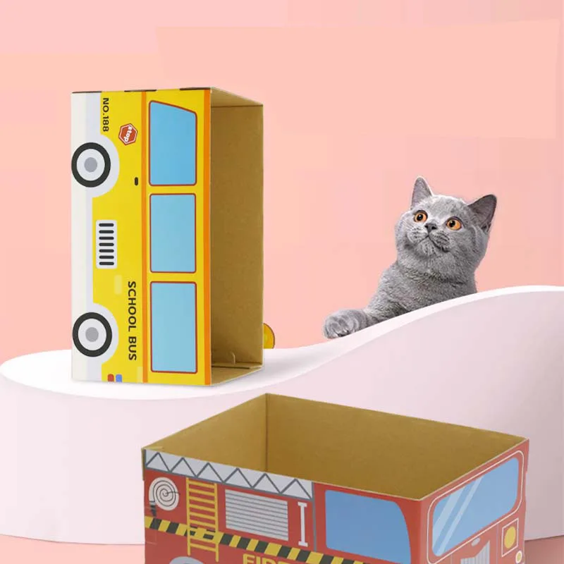 Portable folding easy to install various styles are available cat scratcher nest