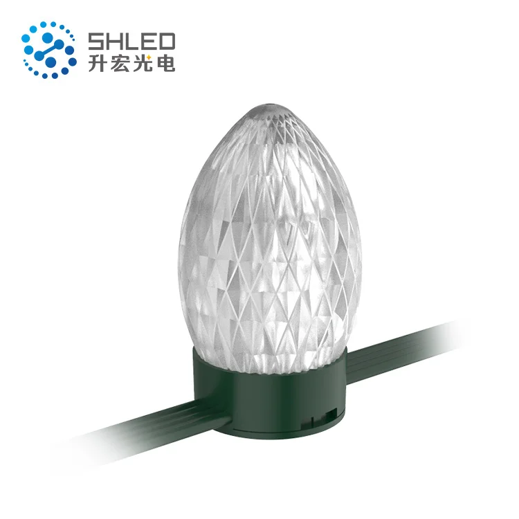 Holiday Decoration Strawberry Shaped LED Faceted Christmas LED Light Bulb