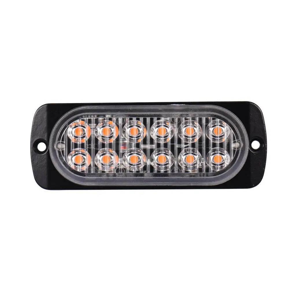 Emergency Strobe Lights, Universal 12LED Surface Mount Amber Emergency Warning Hazard Flashing Strobe Light