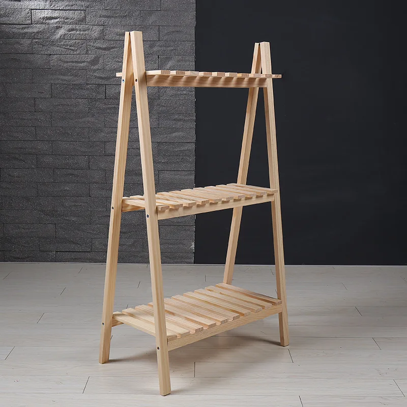 3-ярусная деревянная стойка для цветов