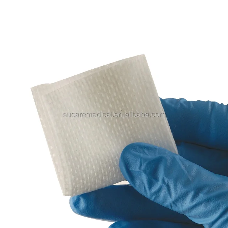 Non-sterile 30gsm/40gsm/50gsm Blend Non-Woven Gauze 4-ply Dental Sponge 2X2, 3X3, 4X4