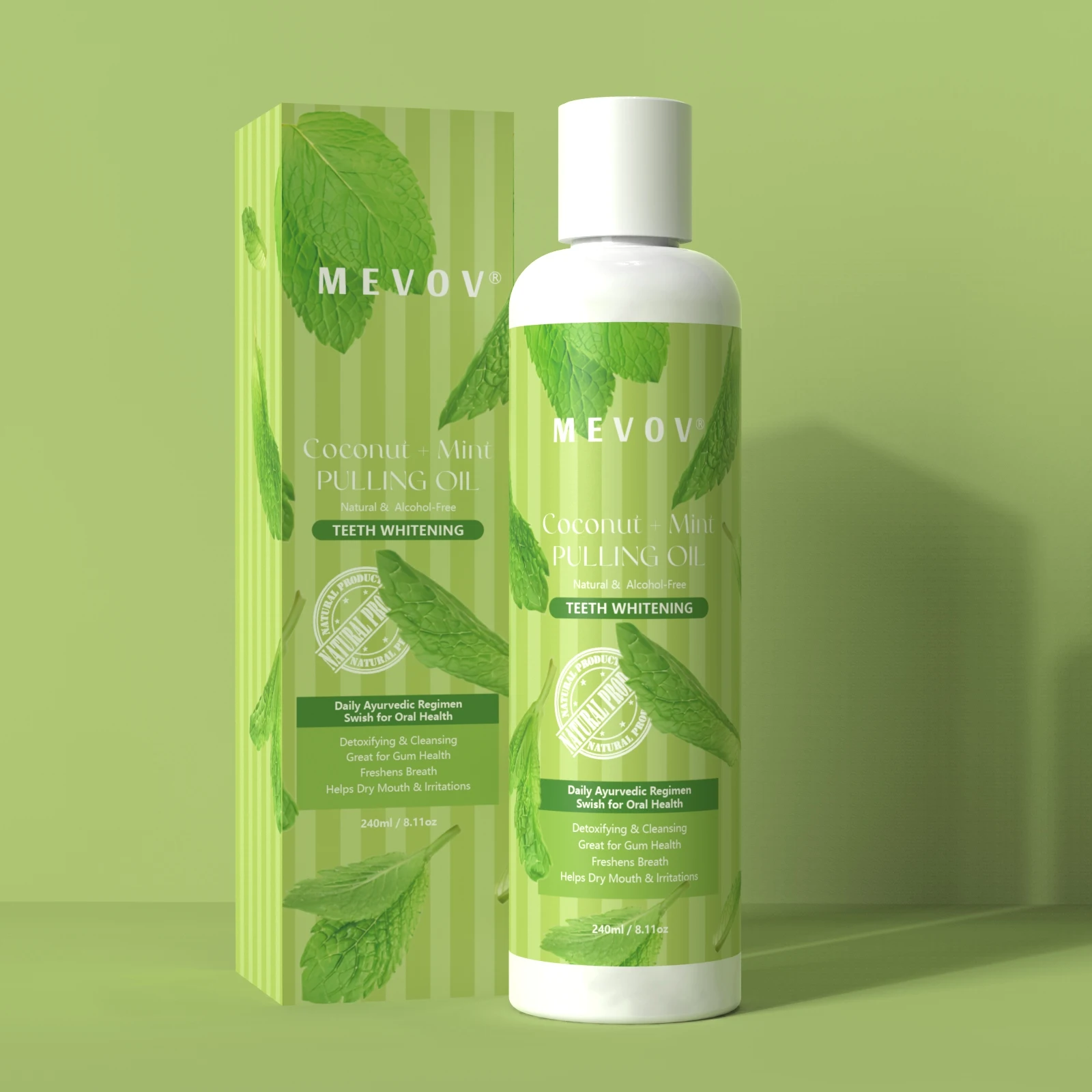 Private label Oil Pulling For Teeth, Freshens Breath Teeth Whitening Pulling Oil Mouth Wash