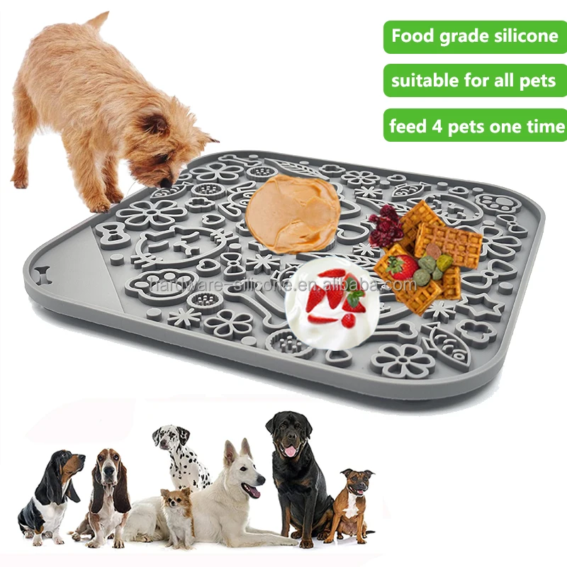 Eco-friendly pet toy BPA free no plastic smell  retargle silicone slow feeder dog licking mat