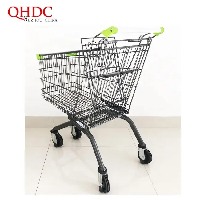 Hot Selling Super Market Grocery  Supermarket Shopping Cart Trolley With Wheels