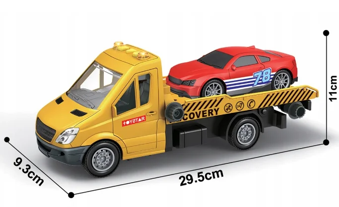 1:14 Scale Auto roadside assistance car tow truck toy with drive lights