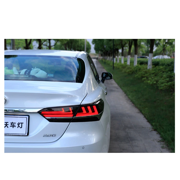 Подходит для Toyota Camry 2018, светодиодный задний фонарь, задний фонарь, плавная вода, сигнал поворота, режим дыхания, подключи и работай