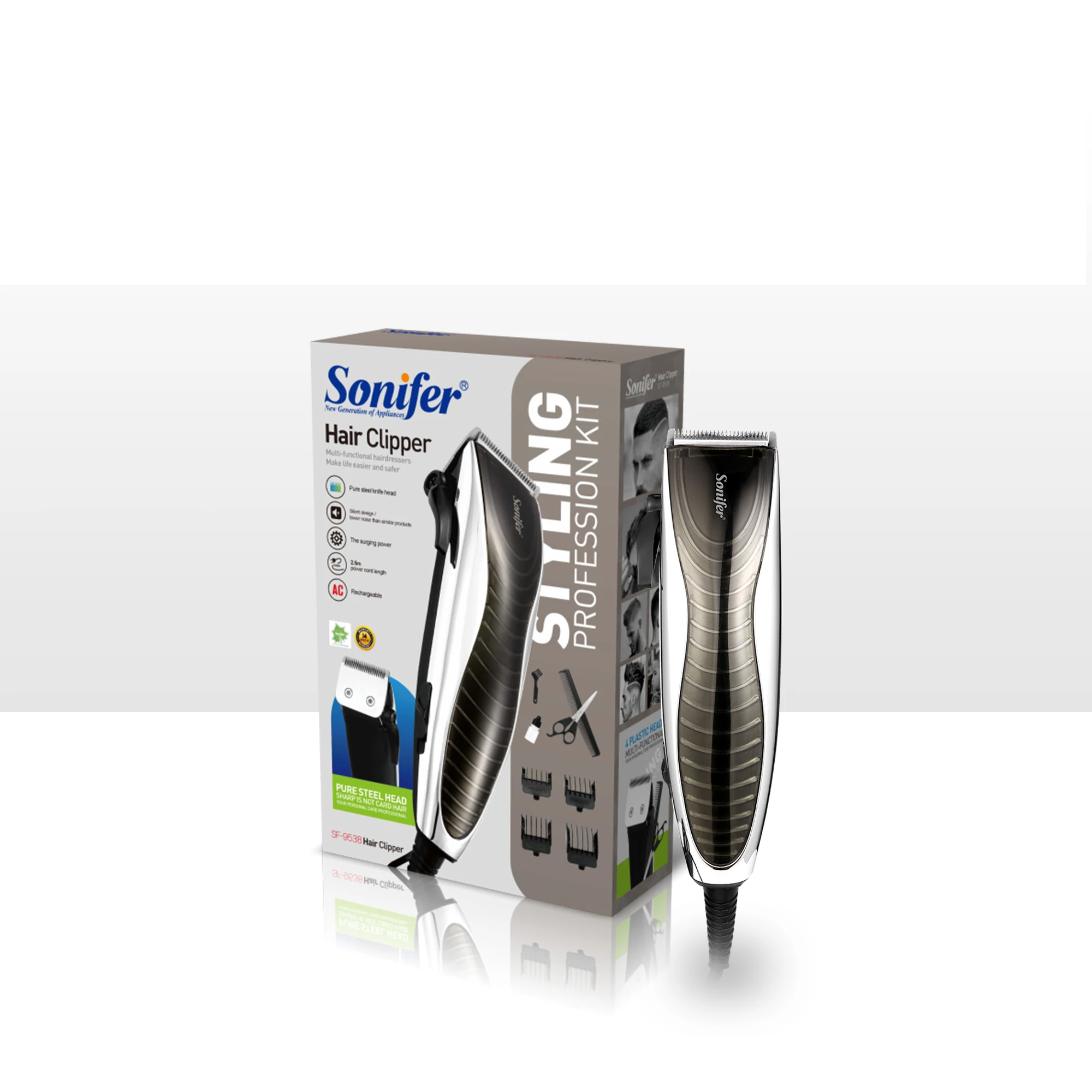 Профессиональная машинка для стрижки волос Sonifer SF9538 220 В