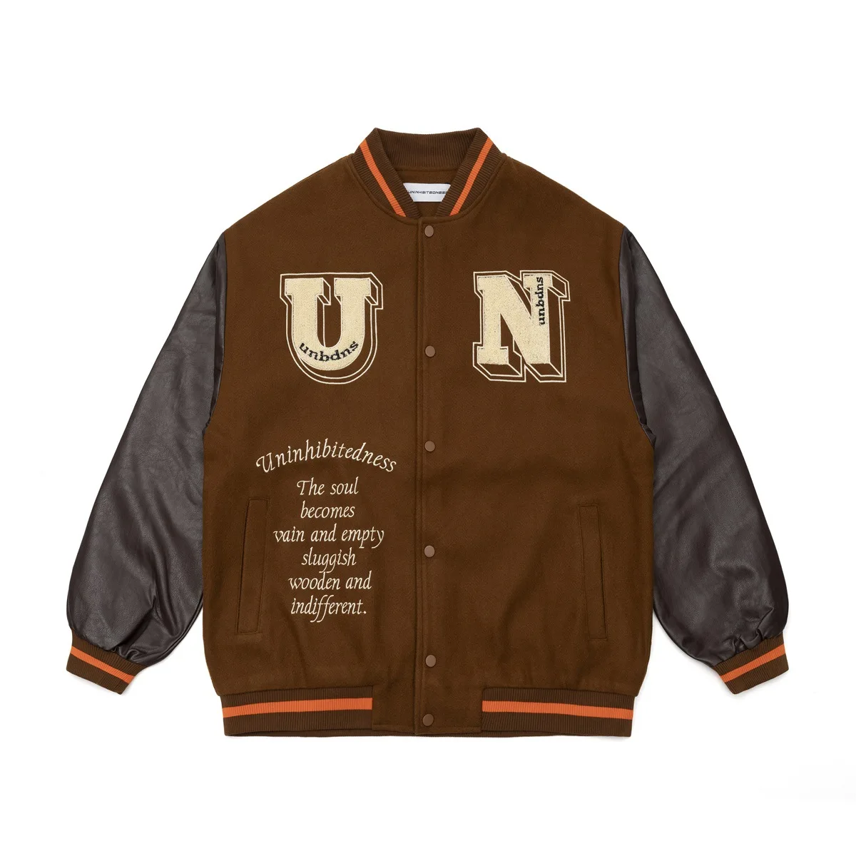 2022 wholesale custom high street unisex Duffle baseball hip hop lovers leather sleeves varsity jacket men women