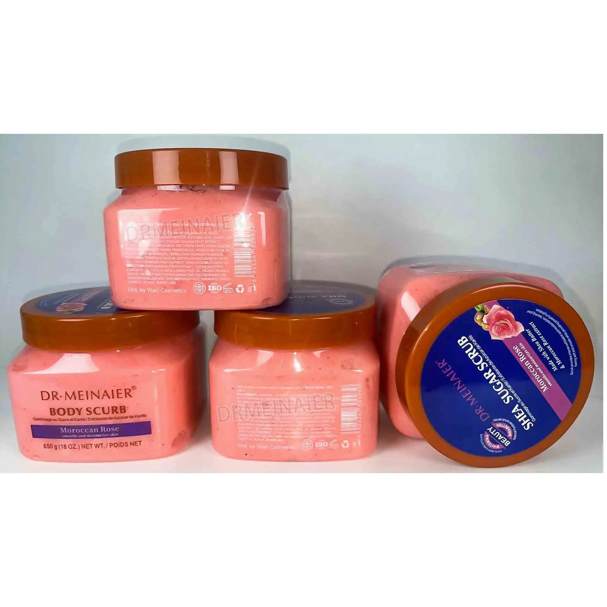 Moroccan Rose body scrub Shea Butter Exfoliating Deep Cleansing Moisturizing Whitening Skincare Bath Scrub Shea sugar scrub