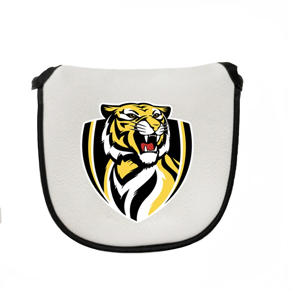 Personalized Embroidery Or Printing Animal Logo White Pu Leather Can Be Customized Golf Club Headcover Putter Mallet Head Cover