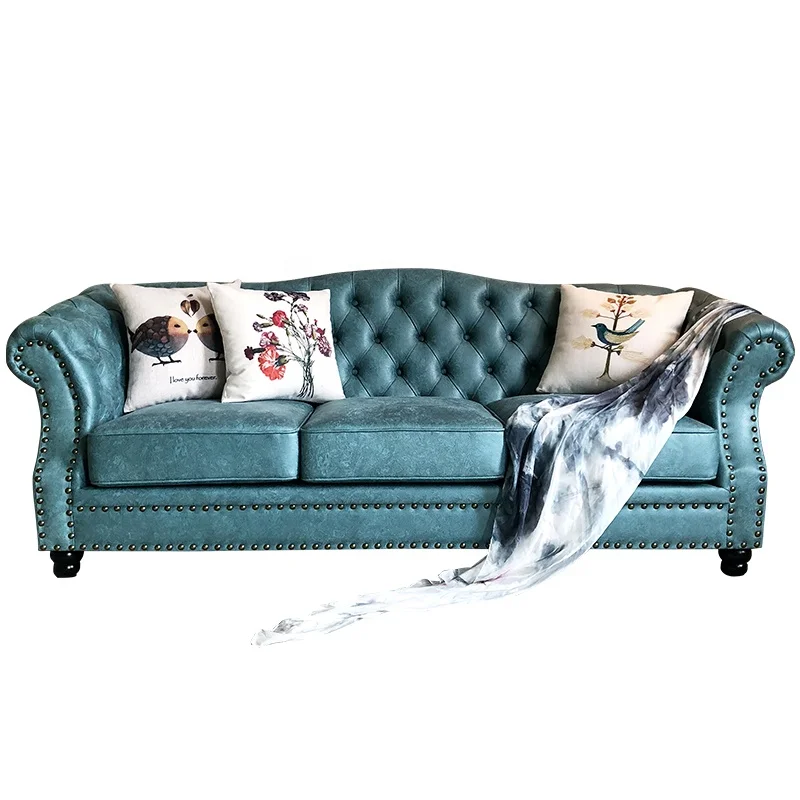 Annbor american classic chesterfield living room sofa Luxury Hotel Furniture factory