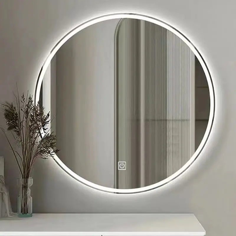 Round Frameless Front light LED Bathroom Mirror Round Smart Mirror Led Wall Mirror