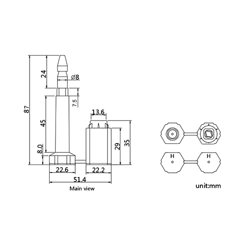 OYBS111 High Security ISO 17712 Container Bolt Seal for Truck Container