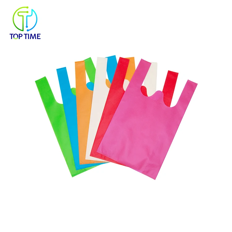 
Multi Color Non-Woven T-Shirt Vest Bag Bolsas Ecologicas Publicitarias 