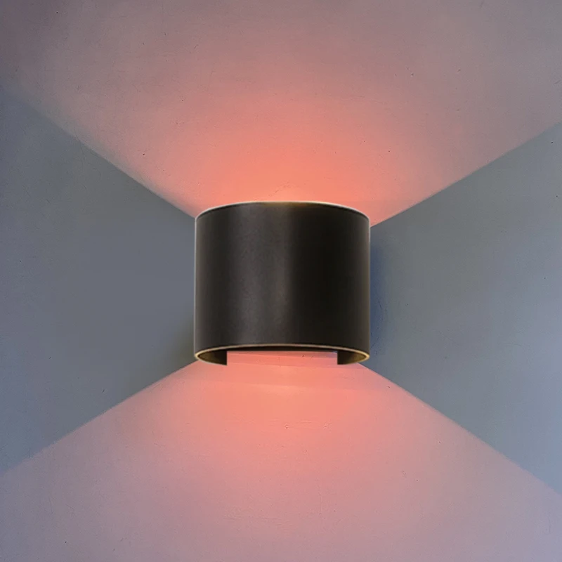 APP Round Square Adjustable Sconce Lamp Outdoor Garden IP65 Modern Shine Up & Down 6W 12W Led Wall Light Up Down Lamp wall mount