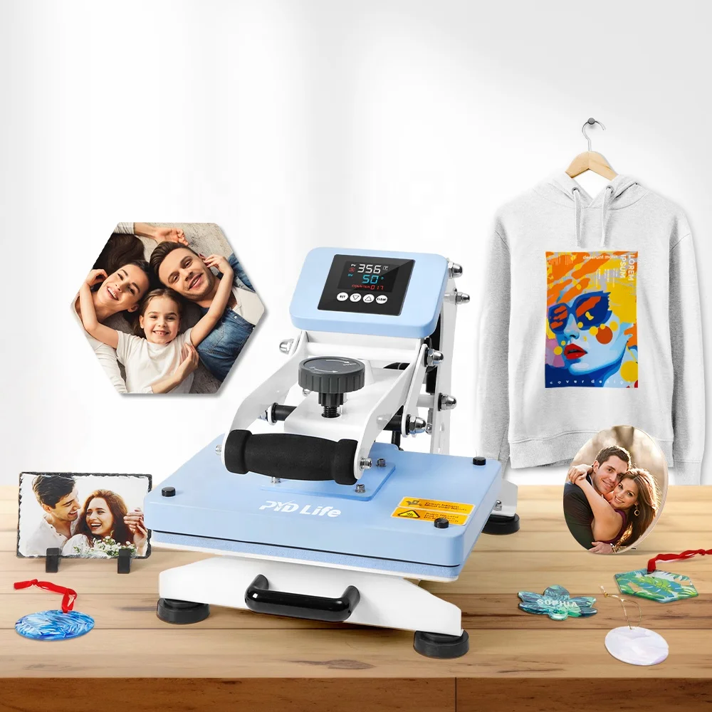 PYD Life New Product 2024 Large Format Printing Heat Press Machines For T-Shirt Clothes 23*30 Cm Flat Heat Press