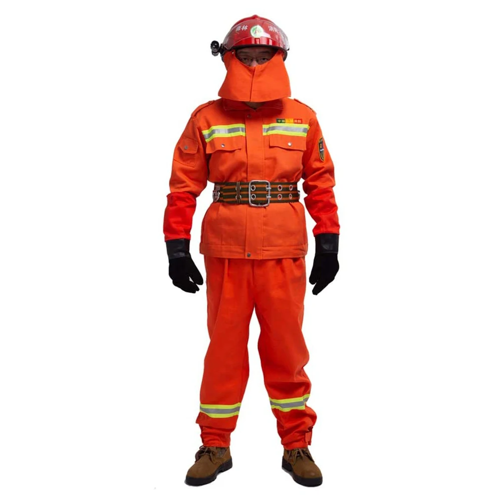 
Firefighter Protective Uniform Heat-Protection Clothing Suit 
