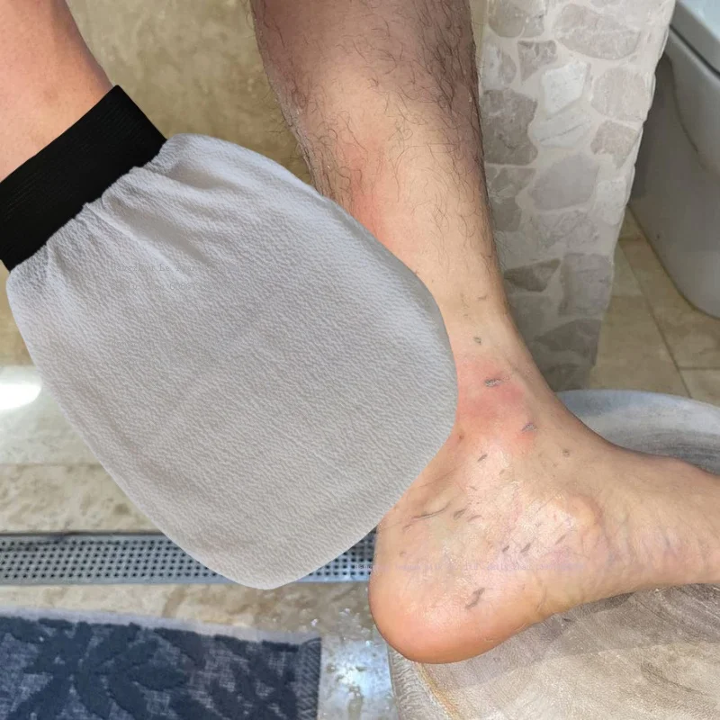 Bathroom Products 150D Single Viscose Scrub Mitt Tan Removal mitt Magic Peeling Mitt For Spray Tan