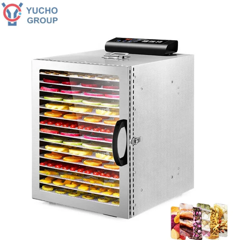China Stainless Steel Fruit Drying Machine With 16 Trays