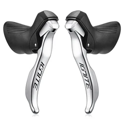 SENSAH Silver STI Road Bike Shifters Double 2x8 Speed Lever Brake Bicycle Derailleur Groupset Compatible for Shimano