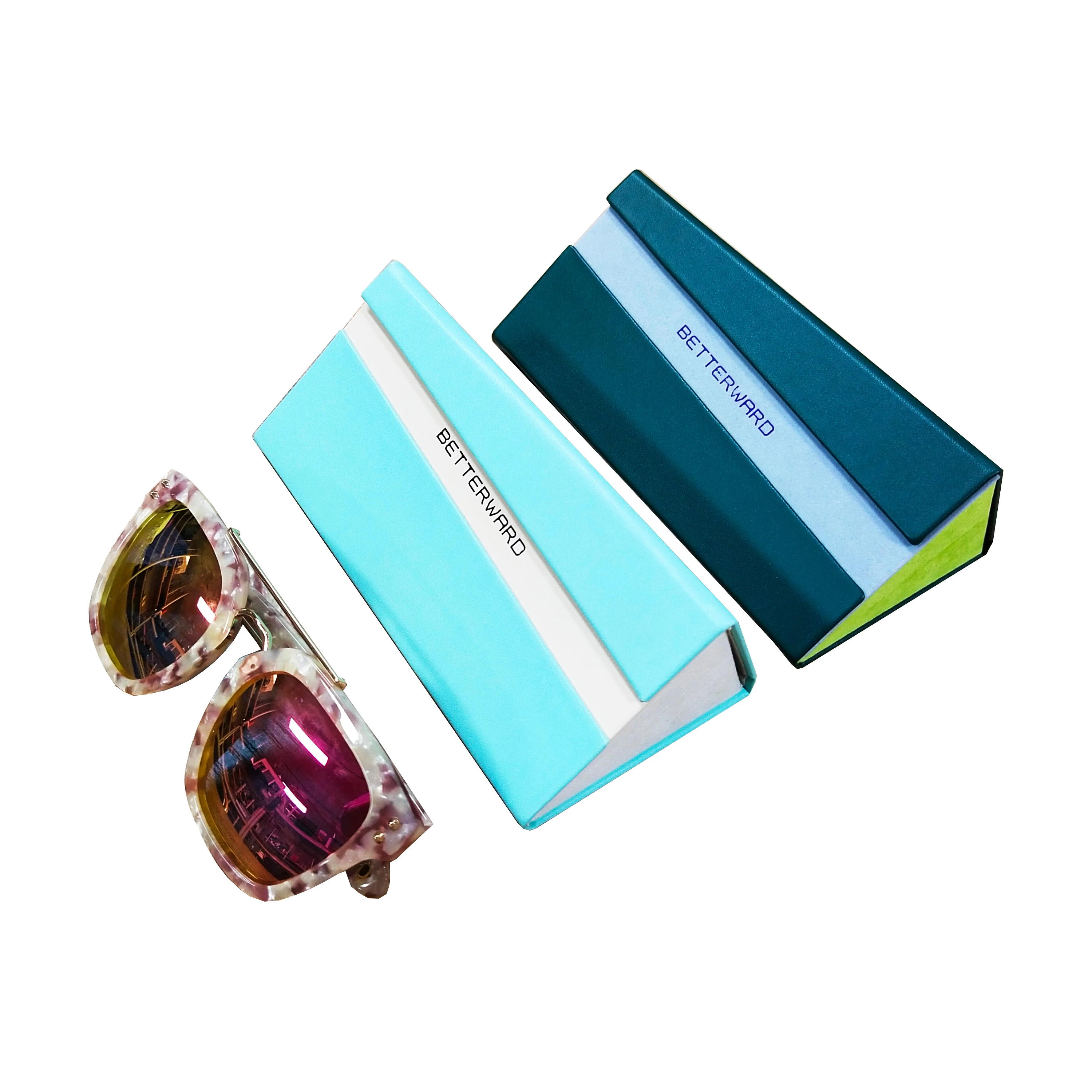 Hot Selling Custom Logo Sunglass Case Folding Glasses Case Eye Wear Packaging Box