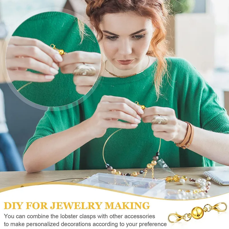 circular Double-sided  Lobster Clasp Jewelry connect Clasps  Clasps For Flat Leather Bracelet Connecting buckle Link chain