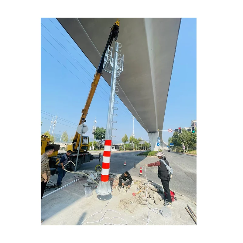 7 m  communication tower pole support pole signal tower telecom base station