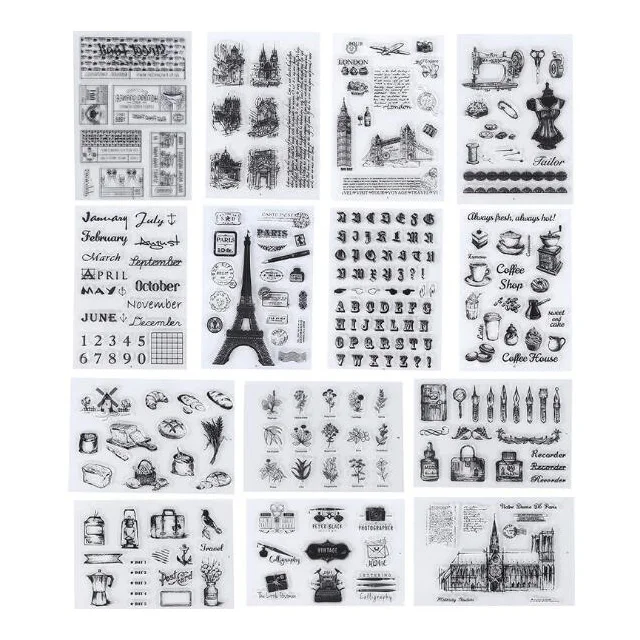 Variety Themes Y46-Y73 Silicone Clear Stamps Seal Blocks for Card Making Decoration and Scrapbooking Craft Stock Custom