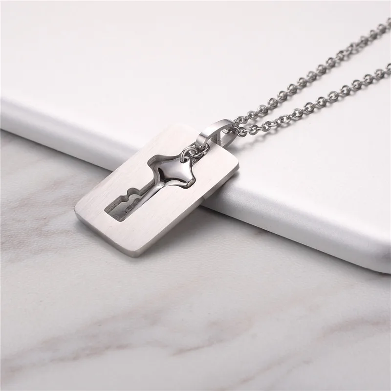 Manufacturer direct selling concentric lock bracelet key pendant necklace lover jewelry set